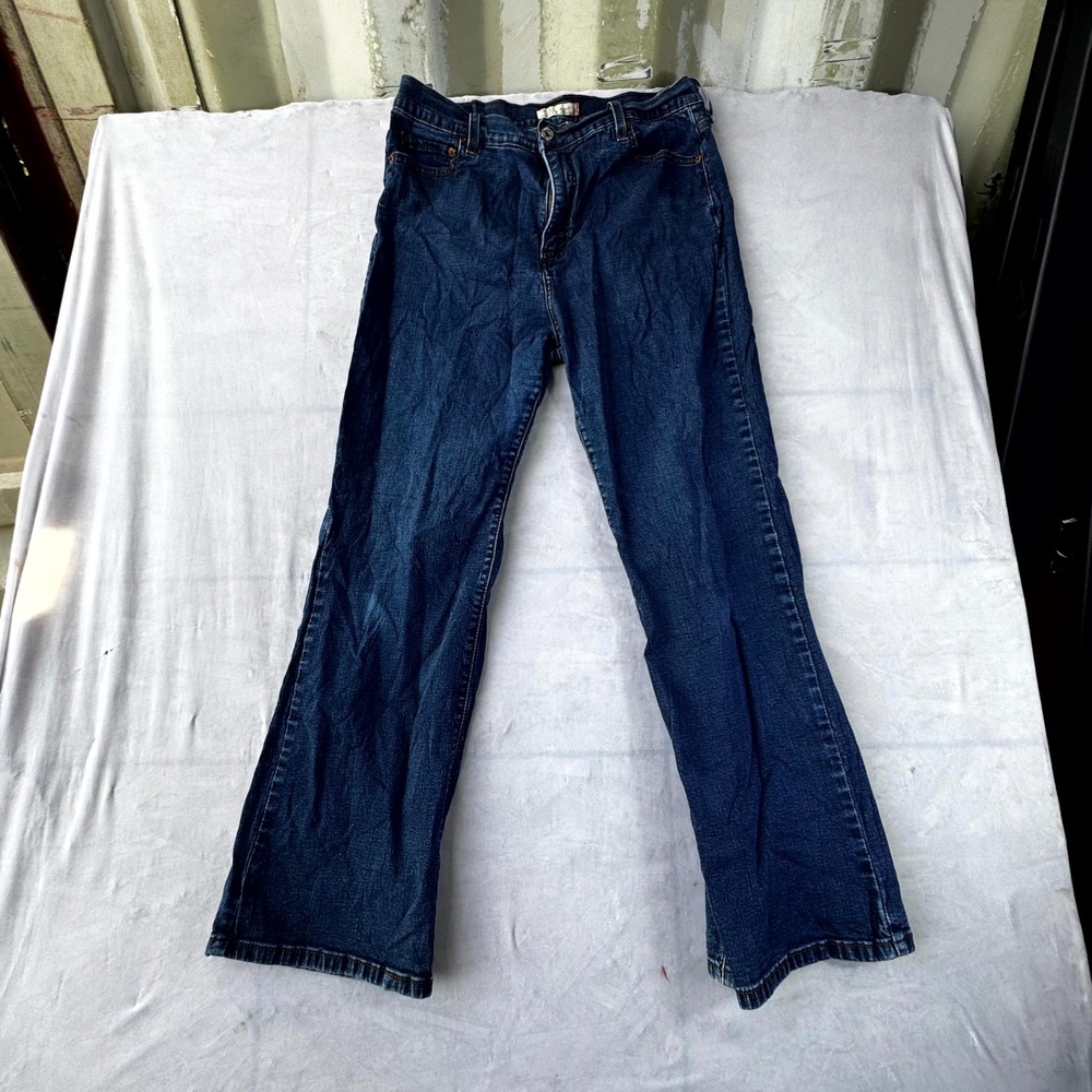 Levis 512 Perfectly Slimming Bootcut Jeans Blue Denim Womens 16M Stretch Pockets